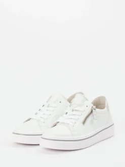 Gabor – Plateau-Sneaker aus Kalbleder weiß
