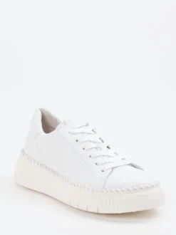 Gabor – Plateau-Sneaker aus Kalbleder weiß
