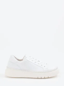Gabor – Plateau-Sneaker aus Kalbleder weiß