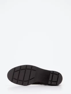 Gabor – Plateau-Stiefelette aus Veloursleder Dunkelbraun