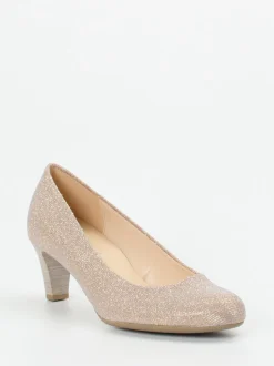Gabor – Pumps aus Metallicleder in Champagner