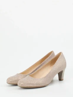 Gabor – Pumps aus Metallicleder in Champagner