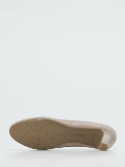 Gabor – Pumps aus Metallicleder in Champagner