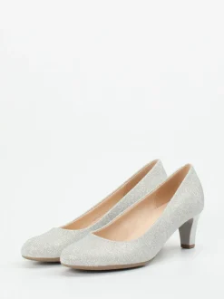Gabor – Pumps aus Metallicleder in Silber