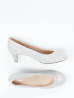 Gabor – Pumps aus Metallicleder in Silber