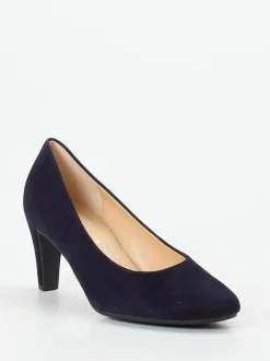Gabor – Pumps aus Veloursleder in Dunkelblau