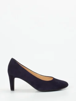 Gabor – Pumps aus Veloursleder in Dunkelblau