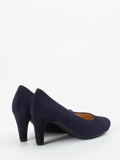 Gabor – Pumps aus Veloursleder in Dunkelblau