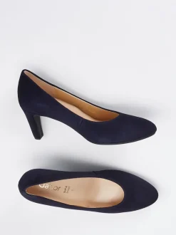 Gabor – Pumps aus Veloursleder in Dunkelblau