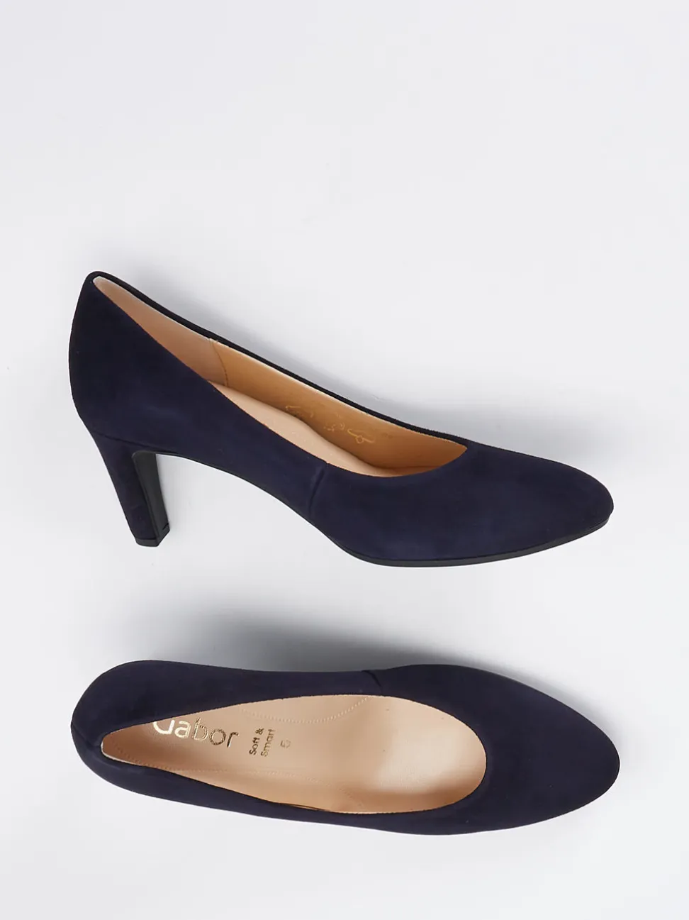 Gabor – Pumps aus Veloursleder in Dunkelblau