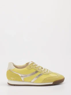 Gabor – Retro-Sneaker aus Veloursleder Pastellgelb