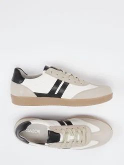 Gabor – Retro-Sneaker aus Veloursleder und Leder