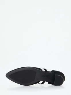 Gabor – Riemchenpumps aus Veloursleder schwarz