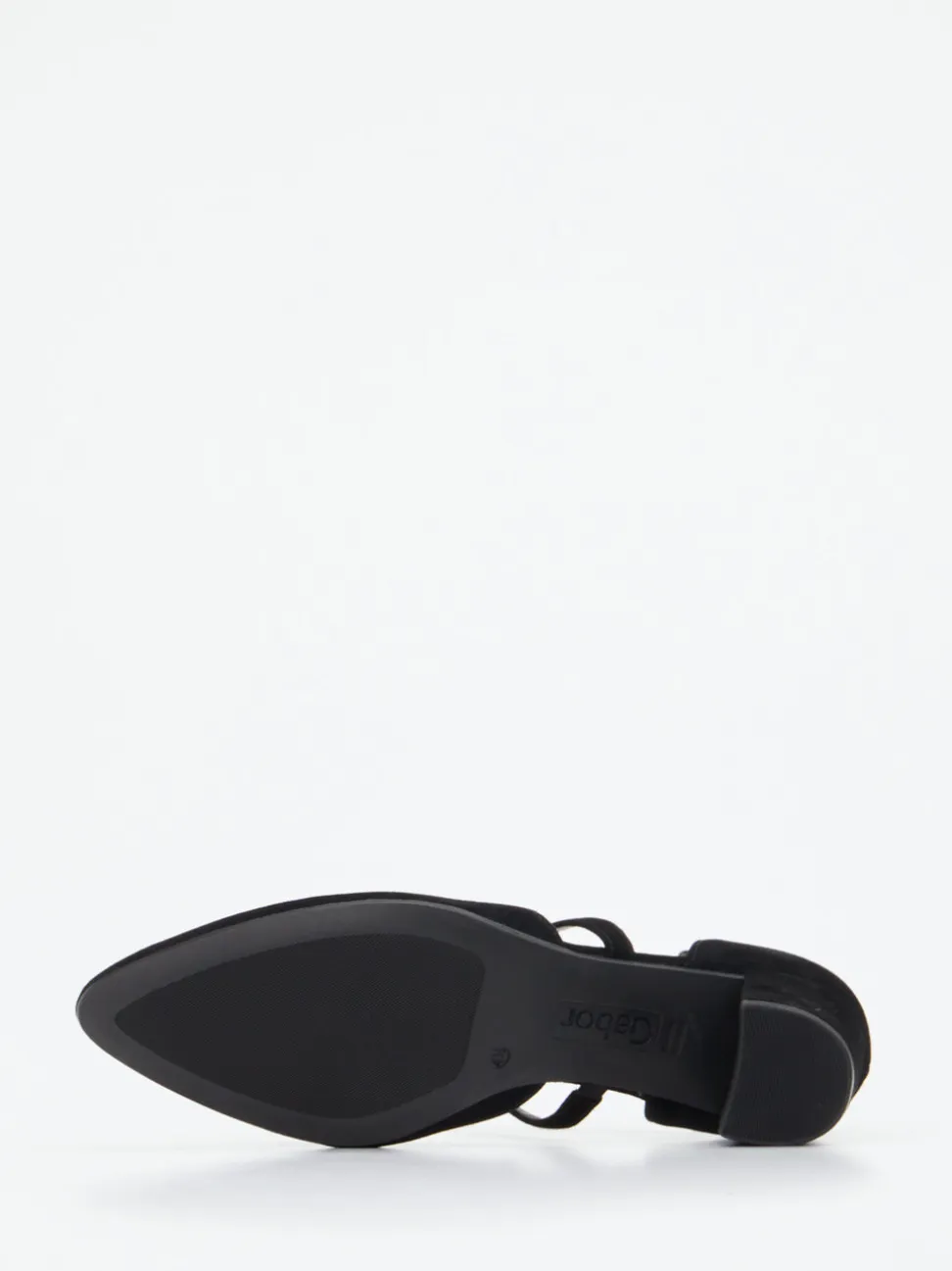 Gabor – Riemchenpumps aus Veloursleder schwarz