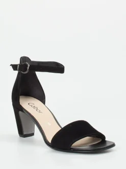 Gabor – Sandalette aus Veloursleder Schwarz