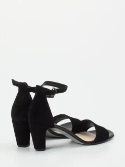 Gabor – Sandalette aus Veloursleder Schwarz