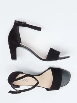 Gabor – Sandalette aus Veloursleder Schwarz