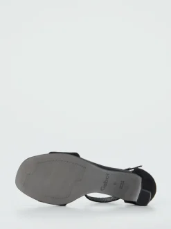 Gabor – Sandalette aus Veloursleder Schwarz