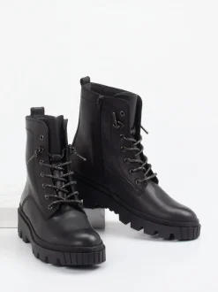 Gabor – Schnürboots aus Leder in Schwarz