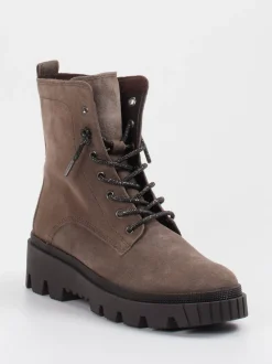 Gabor – Schnürboots aus Veloursleder mittelbraun