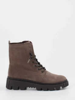 Gabor – Schnürboots aus Veloursleder mittelbraun
