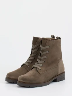 Gabor – Schnürboots aus Veloursleder mittelbraun