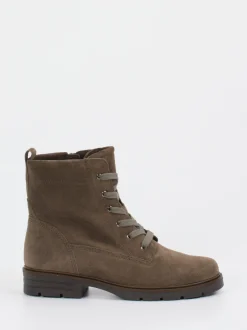 Gabor – Schnürboots aus Veloursleder mittelbraun