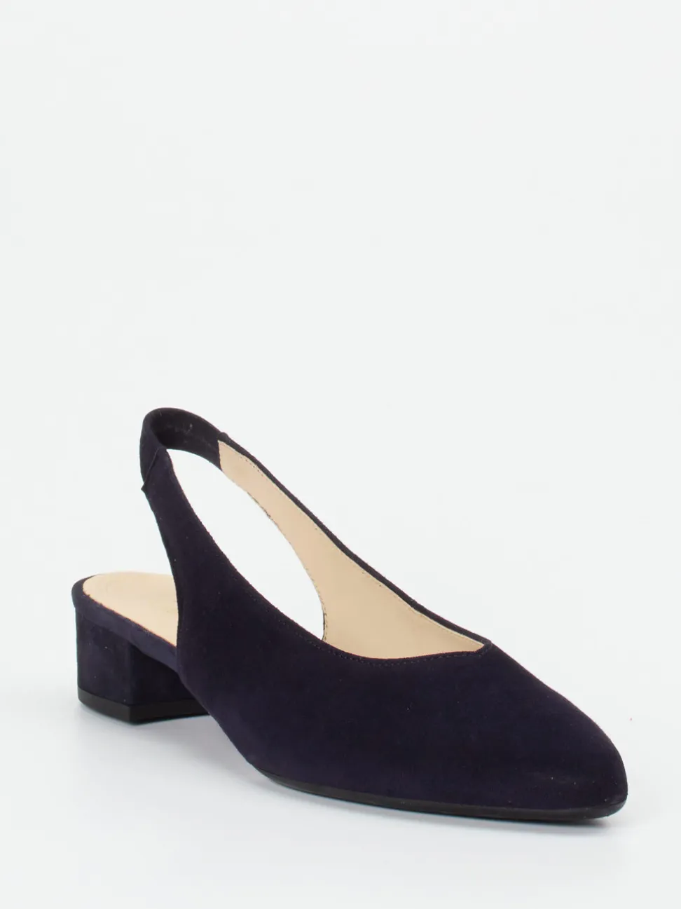 Gabor – Slingback-Pumps aus Veloursleder Dunkelblau