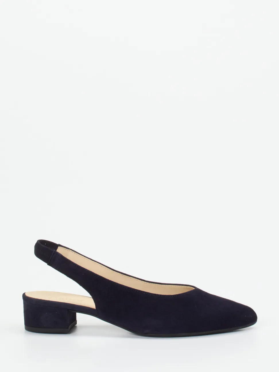 Gabor – Slingback-Pumps aus Veloursleder Dunkelblau