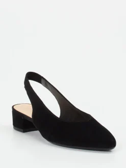 Gabor – Slingback-Pumps aus Veloursleder schwarz