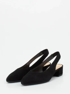 Gabor – Slingback-Pumps aus Veloursleder schwarz