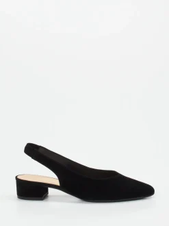 Gabor – Slingback-Pumps aus Veloursleder schwarz