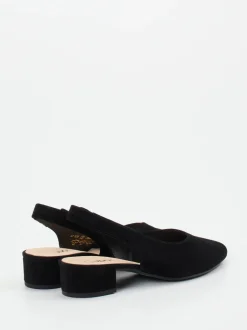Gabor – Slingback-Pumps aus Veloursleder schwarz