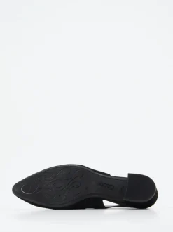 Gabor – Slingback-Pumps aus Veloursleder schwarz