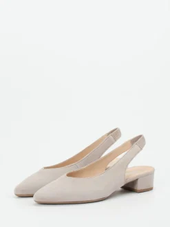 Gabor – Slingpumps aus Veloursleder in Beige