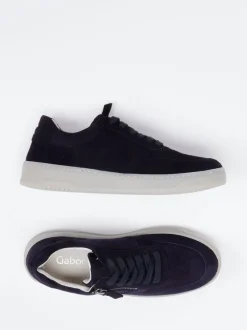 Gabor – Sneaker aus Kalbleder in Dunkelblau