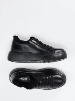 Gabor – Sneaker aus Lammleder in Schwarz
