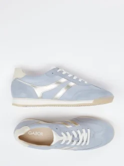 Gabor – Sneaker aus Veloursleder Pastellblau
