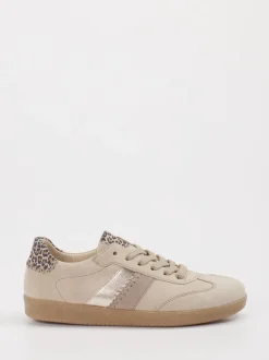 Gabor – Sneaker aus Veloursleder mit Leoprint