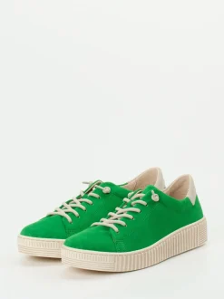 Gabor – Sneaker aus Veloursleder in Grasgrün