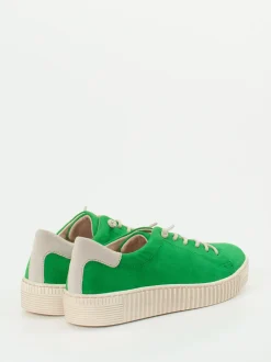 Gabor – Sneaker aus Veloursleder in Grasgrün