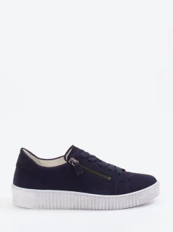Gabor – Sneaker aus Veloursleder in Dunkelblau