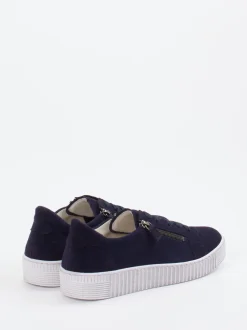 Gabor – Sneaker aus Veloursleder in Dunkelblau
