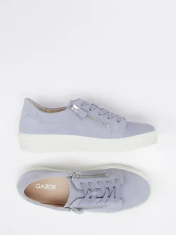 Gabor – Sneaker aus Veloursleder Pastellflieder