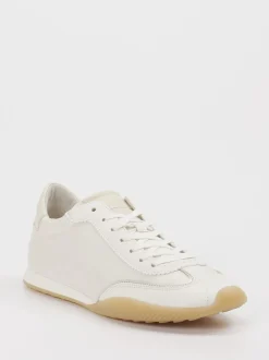 Gabor – Sneaker aus Velours und Textil in Offwhite