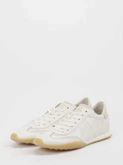 Gabor – Sneaker aus Velours und Textil in Offwhite