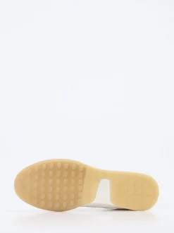 Gabor – Sneaker aus Velours und Textil in Offwhite