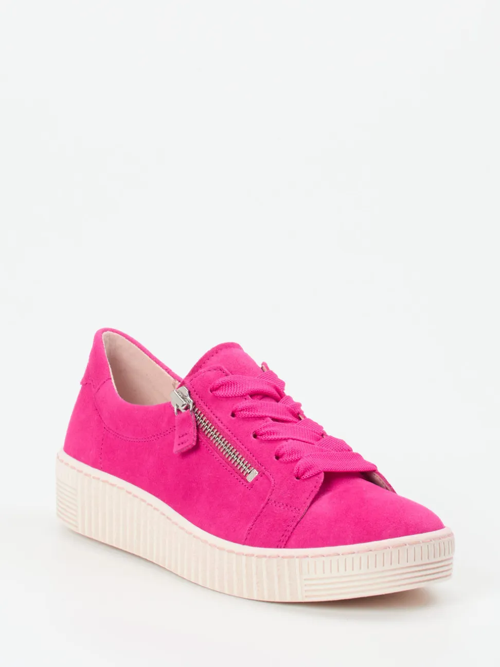 Gabor – Sneaker aus Veloursleder in Fuchsia