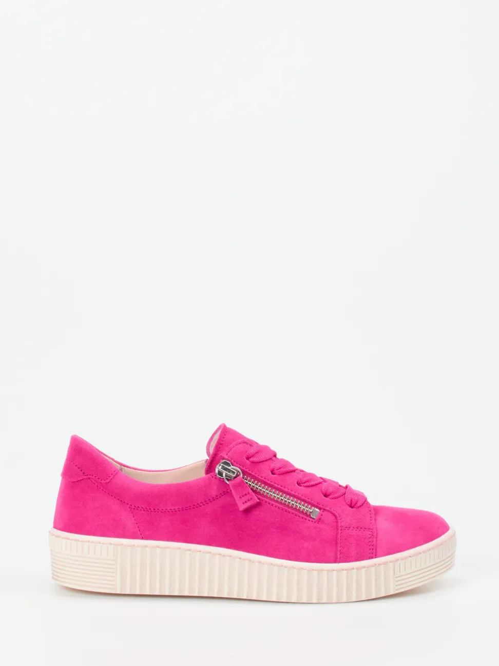 Gabor – Sneaker aus Veloursleder in Fuchsia