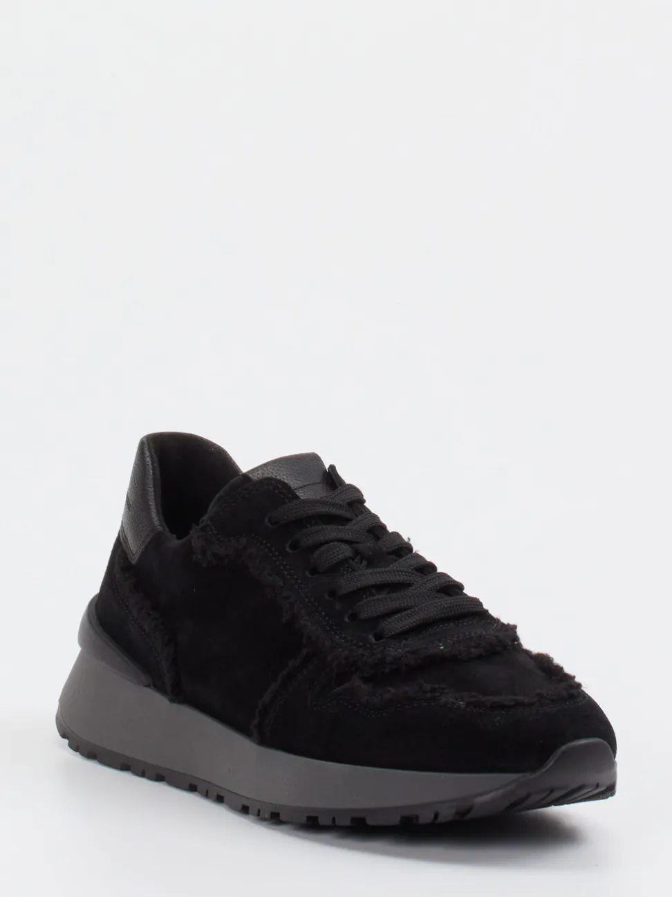 Gabor – Sneaker aus Veloursleder Schwarz